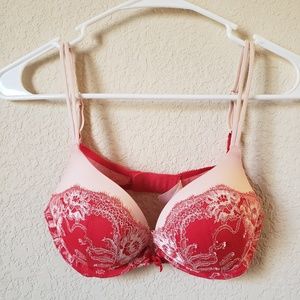 Victoria's Secret Red Lace Bombshell Push-Up Bra